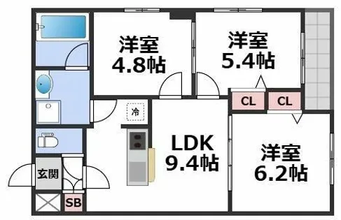 エス.フィールド奏【2階】の間取り