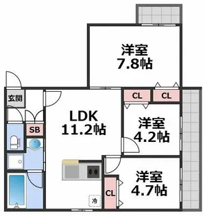 エス.フィールド奏【4階】の間取り