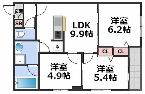 エス.フィールド奏【5階】の間取り