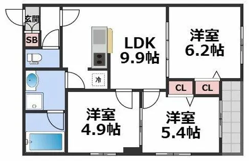 エス.フィールド奏【5階】の間取り
