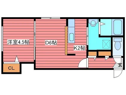 Wing Kei【301号室】の間取り