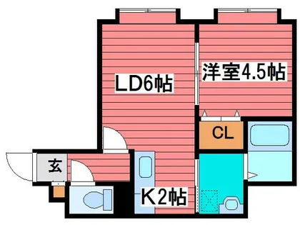 セレス2.6【205号室】の間取り