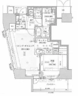 ジオタワー新町【26階】の間取り