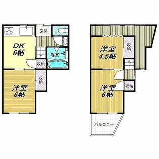 大阪府松原市新堂5丁目【一戸建】の間取り