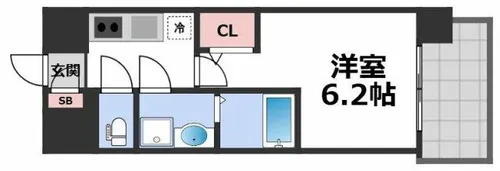 エスリード大阪城EAST【12階】の間取り
