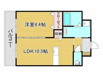 ジュピター【703号室】の間取り