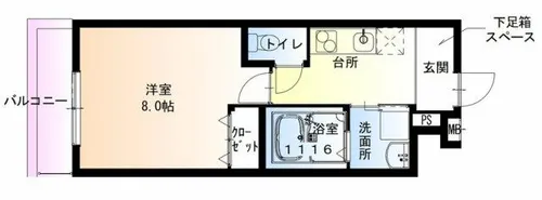 フジパレス助松町Ⅰ番館【305号室】の間取り