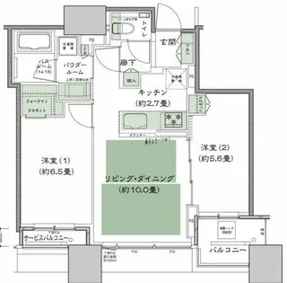 シティタワー大阪本町【30階】の間取り