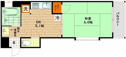 ハイツサンヒーロー【2階】の間取り