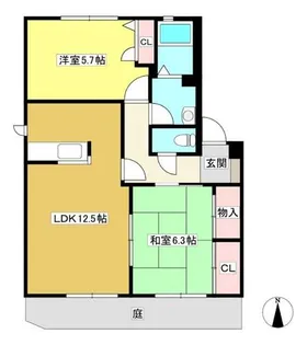 エトワール烏田 Ⅲ【1階】の間取り