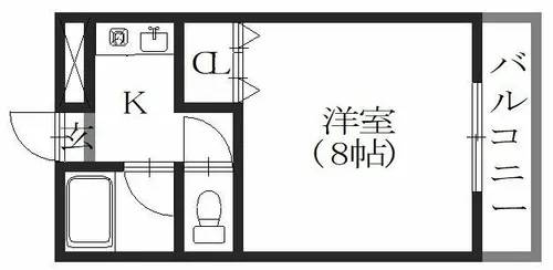 CASA UEDA【407号室】の間取り
