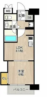 CITY SPIRE桜川Ⅱ【2階】の間取り