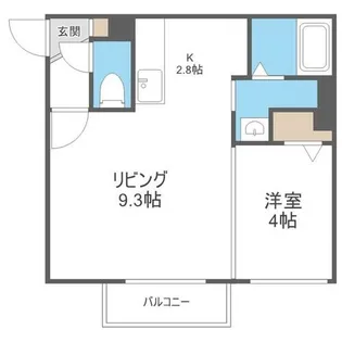 ライトベル美園【4階】の間取り