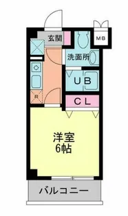 ウインズコート天神橋【6階】の間取り