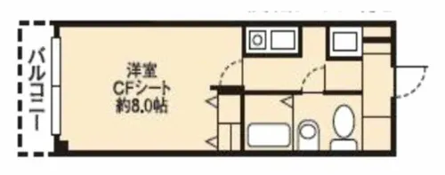 ドミール桜川【8階】の間取り