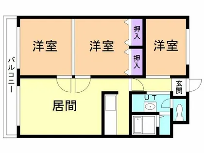 ミナトマンション【B-302号室】の間取り