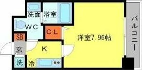 SERENiTE日本橋SUD【8階】の間取り