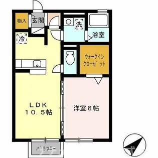 宝珠 B【2階】の間取り