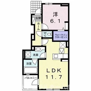 ヴィラ ブルーモントⅠ【1階】の間取り
