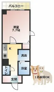 GROOVE守口駅前【9階】の間取り