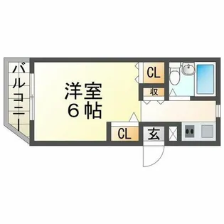 ロイヤルメゾン西宮北口Ⅷ【104号室】の間取り