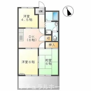 サンハイツ大山【1階】の間取り
