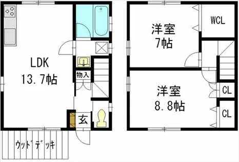 GREEN HILLS FUJI【2階】の間取り