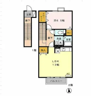 ネオハイツみゆきⅡ【203号室】の間取り
