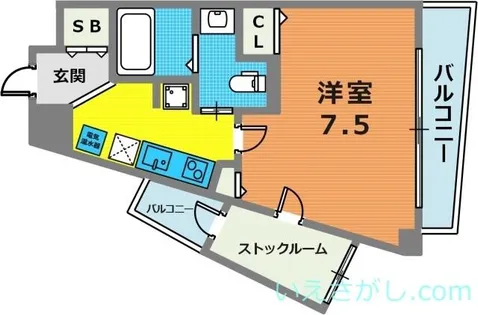 グルーブ神戸ハーバーアリーナ【901号室】の間取り