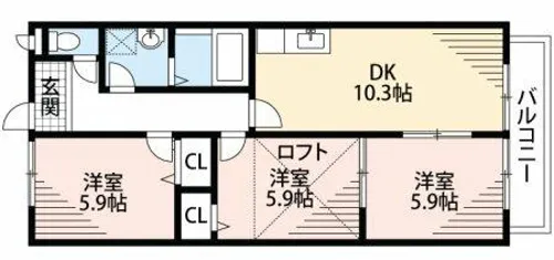 ベラ・ディモーラ作野【2階】の間取り