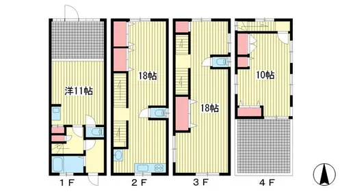 吾妻通5丁目1棟ビル【1号室】の間取り
