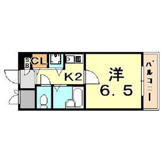 パルシオ三宮フラワーロード【3階】の間取り