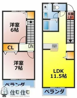 グランシャリオ【206号室】の間取り