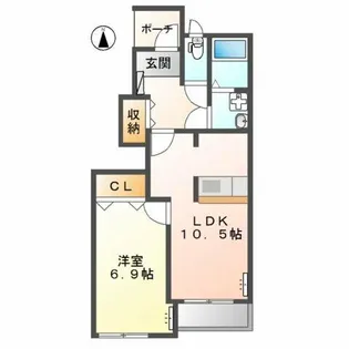 ハッピーライフ共和Ⅱ【1階】の間取り