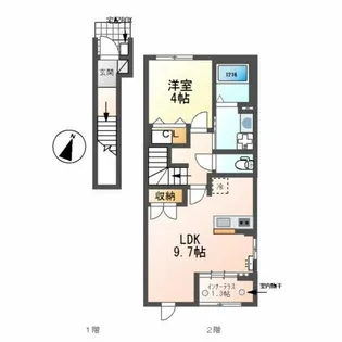 Eau Rouge(オールージュ)【2階】の間取り