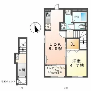 フルール【2階】の間取り