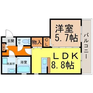 JU・JU(ジュジュ)【1階】の間取り