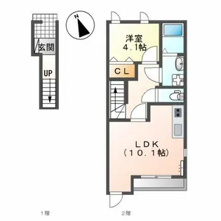タウン井田Ⅱ【2階】の間取り