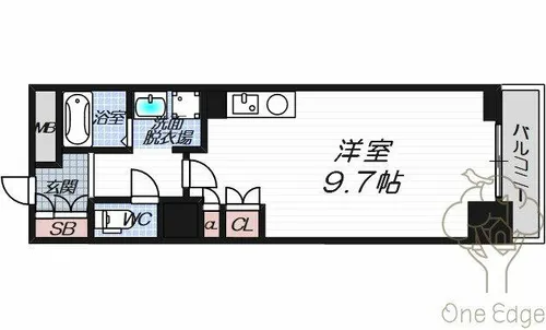 エルヴェ東天満【3階】の間取り