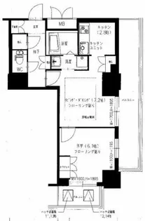 エルヴェ東天満【13階】の間取り