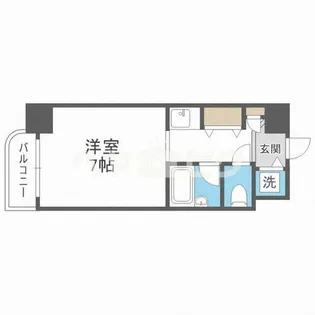 片町コート【602号室】の間取り