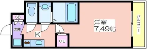 1Kの間取り画像