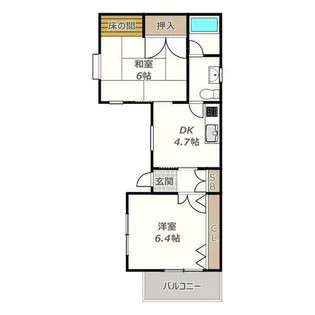 グリーンハイツ鷹合【1号室】の間取り