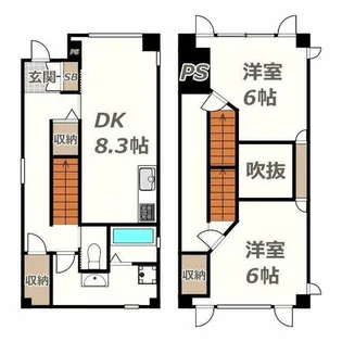 オルフェア帝塚山【201号室】の間取り