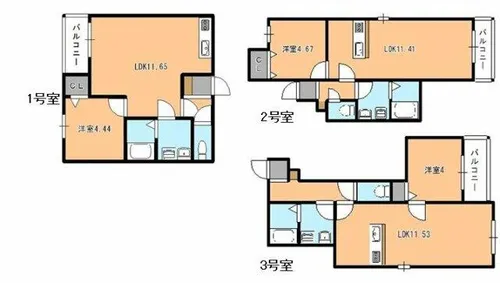 アドバンス箱崎東【201号室】の間取り