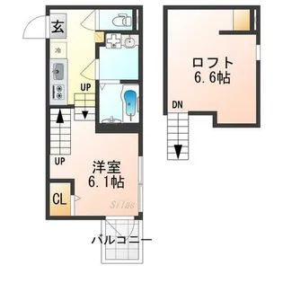ハーモニーテラスフォース椥辻【1階】の間取り