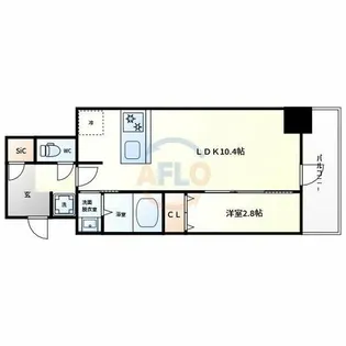 1LDKの間取り画像