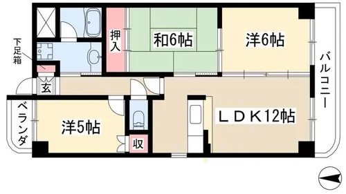 籐苑北山【205号室】の間取り