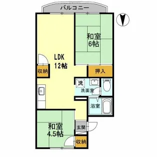光陽ハイツ【2階】の間取り
