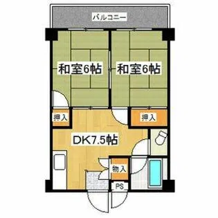 宮町コーポラス【4階】の間取り